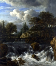 212/ruisdael, jacob isaackszon van - a waterfall in a rocky landscape